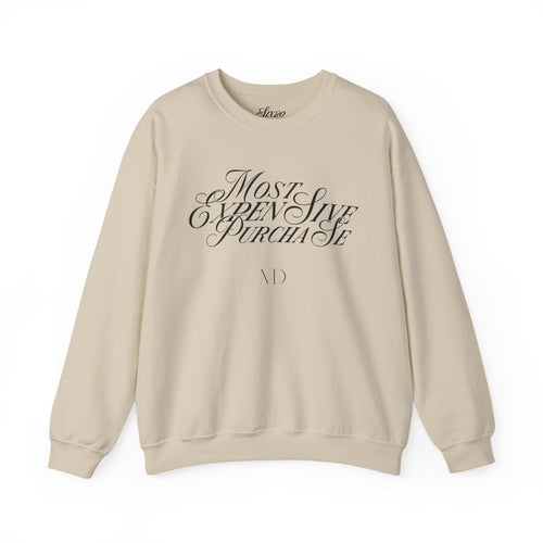 Most Expensive Purchase Crewneck | Chic Black