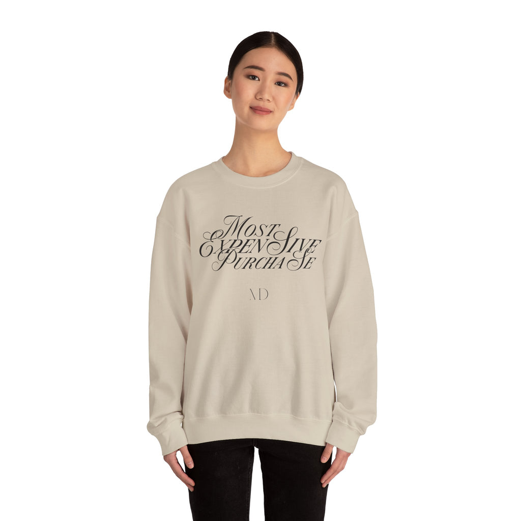 Most Expensive Purchase Crewneck | Chic Black