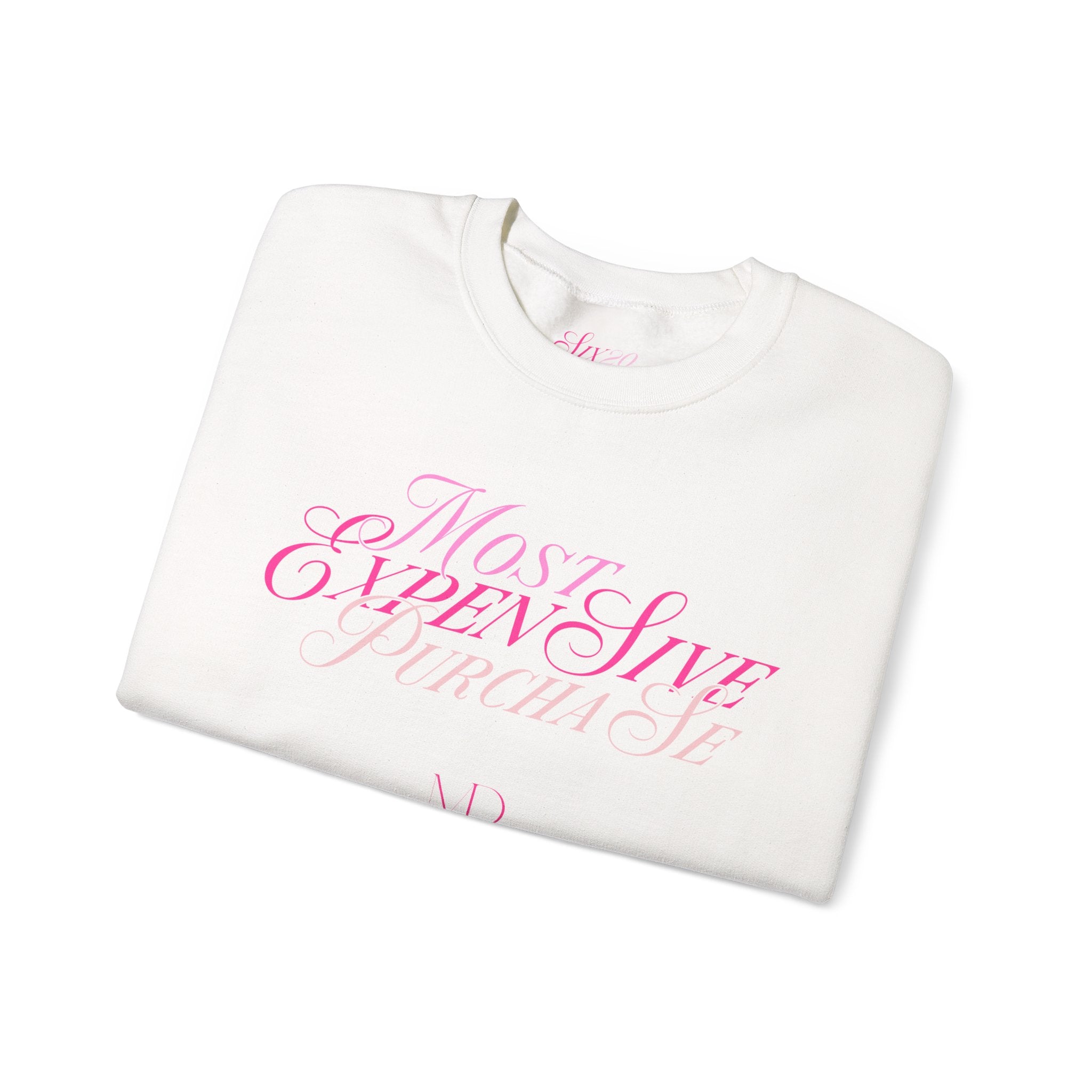 Most Expensive Purchase Crewneck | Pink on Pink