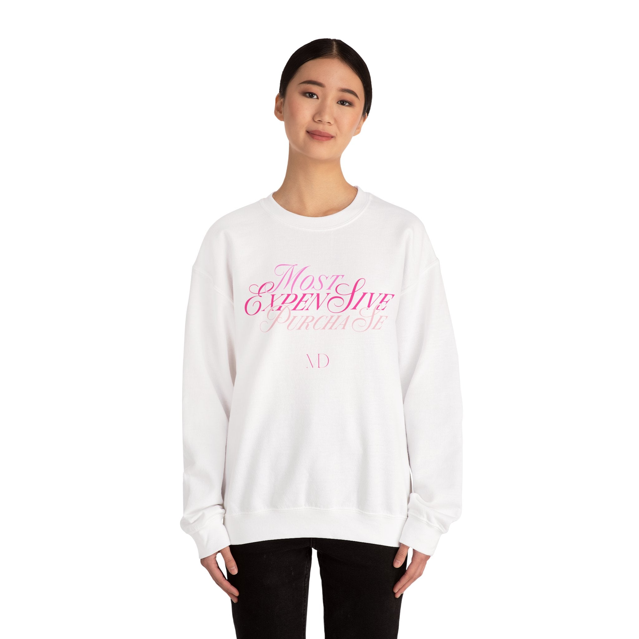 Most Expensive Purchase Crewneck | Pink on Pink