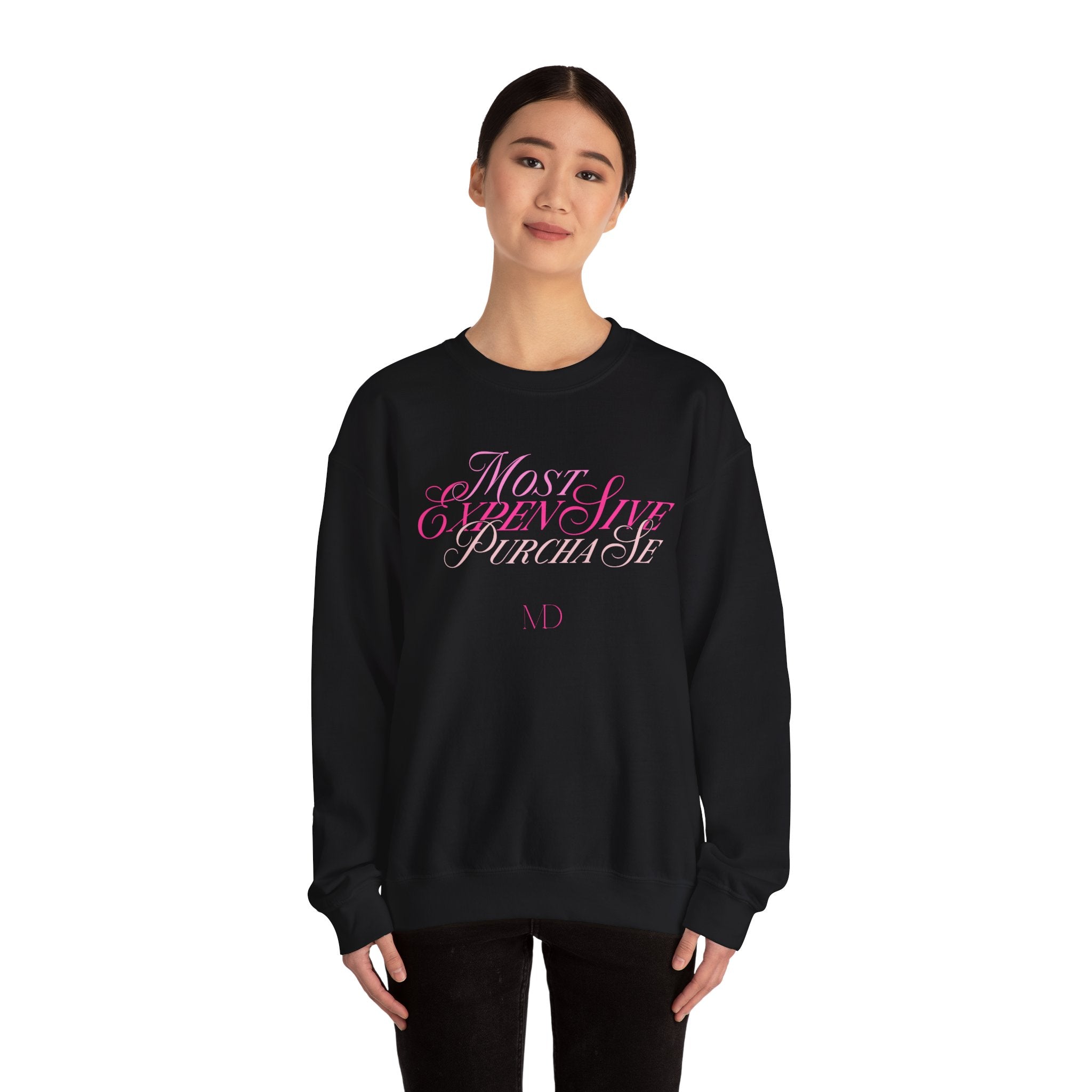 Most Expensive Purchase Crewneck | Pink on Pink