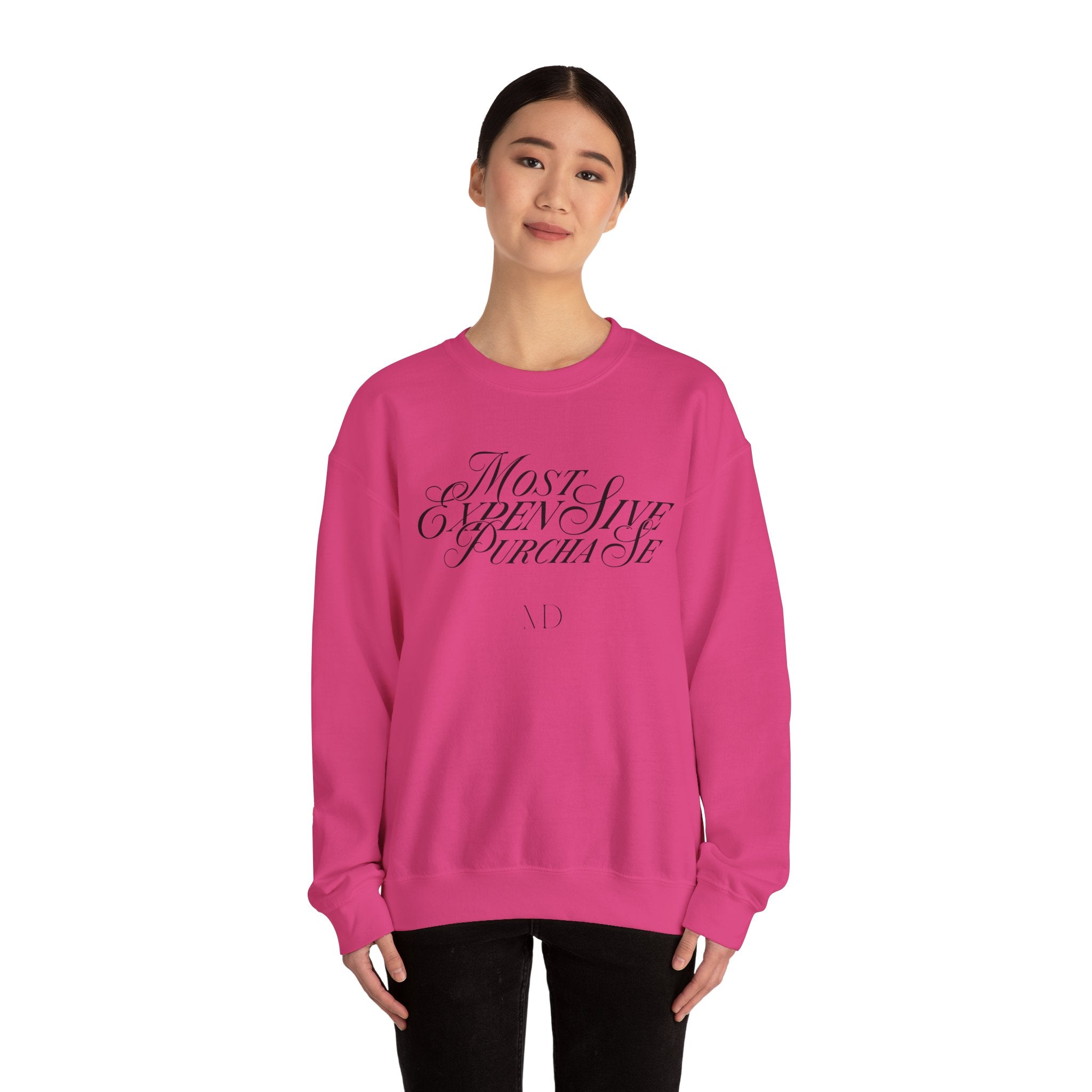 Most Expensive Purchase Crewneck | Chic Black