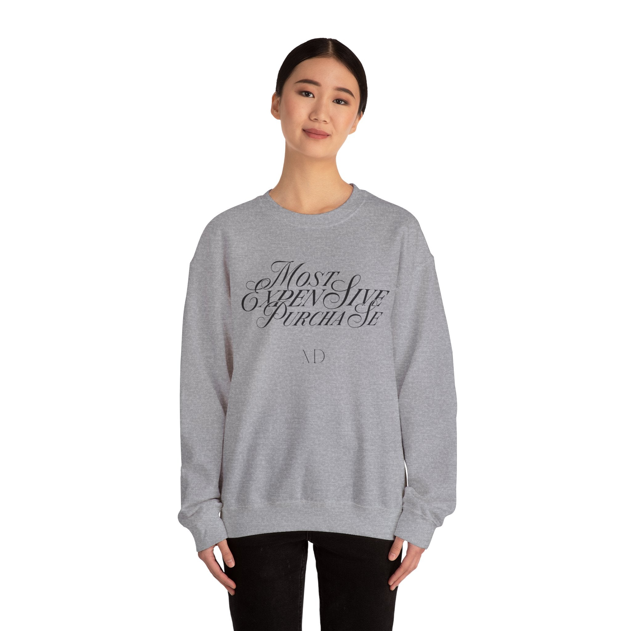 Most Expensive Purchase Crewneck | Chic Black