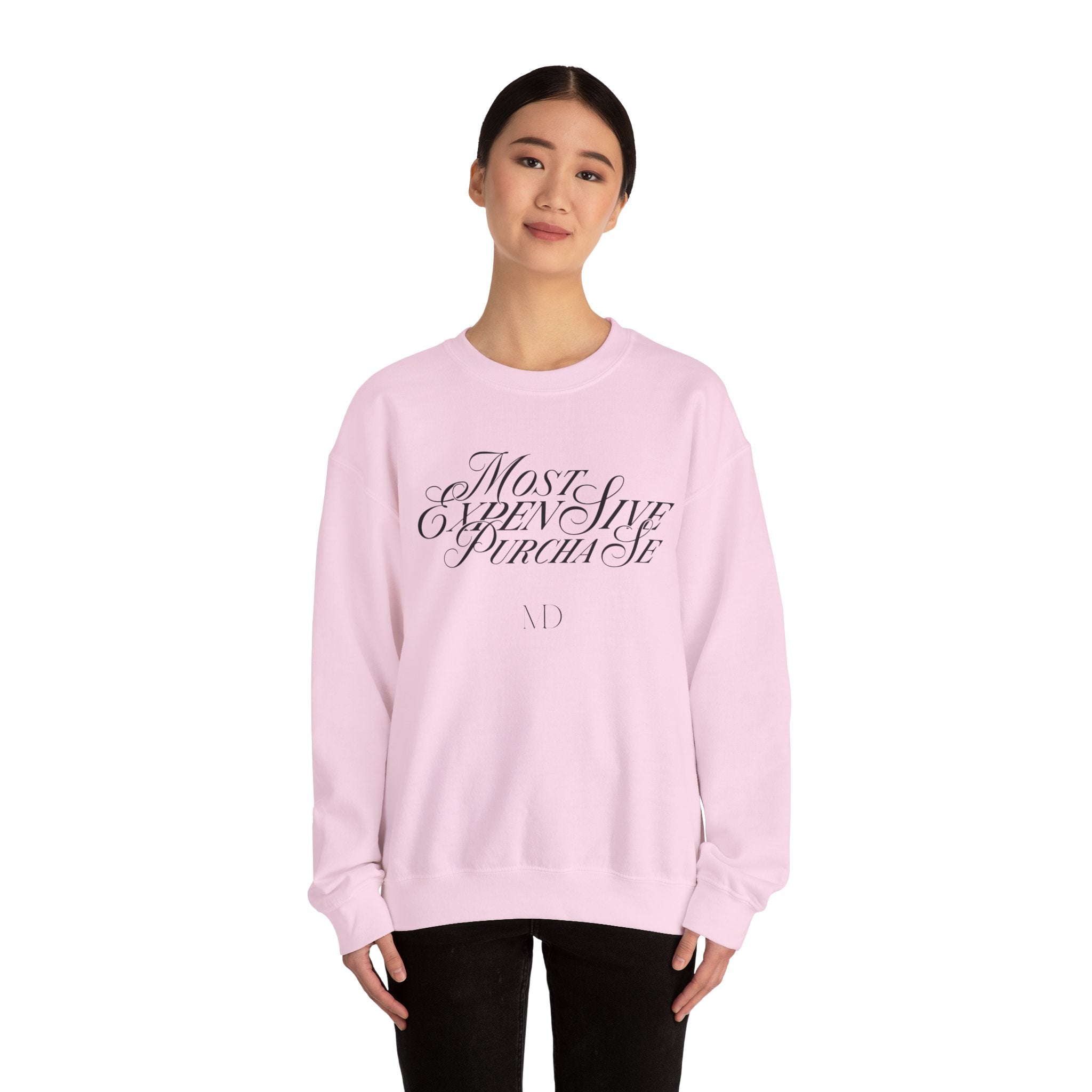 Most Expensive Purchase Crewneck | Chic Black