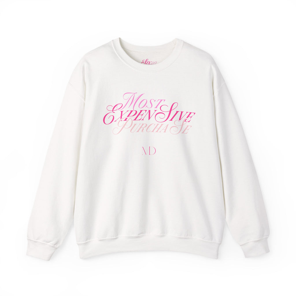 Most Expensive Purchase Crewneck | Pink on Pink